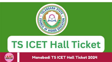 Manabadi TS ICET Hall Ticket 2024 AR Carrier Point