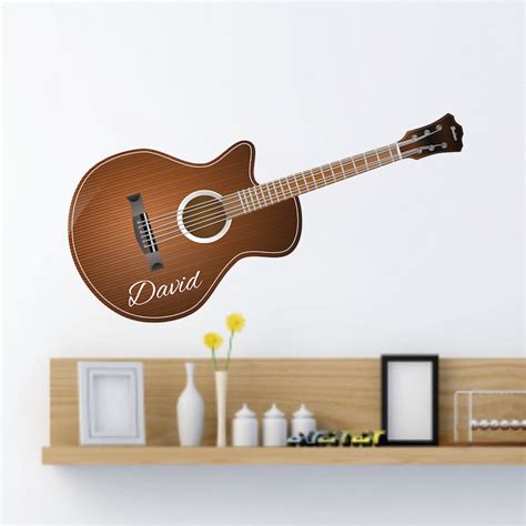 Acoustic Guitar Wall Decal Stringed Instrument Wall Design Guitar