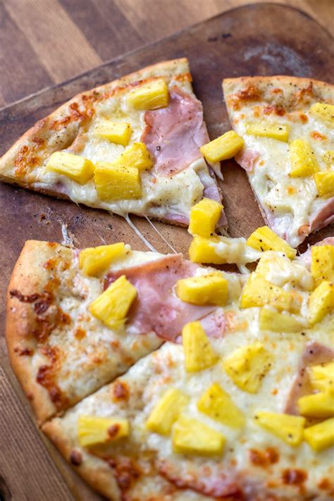 Hawaiian Pizza With Olive Oil Base Modern Crumb