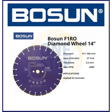 Bosun Mm B F Ro Asphalt Blade Diamond Cutter Cutting Brick