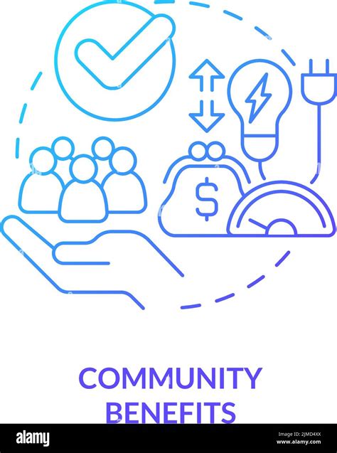 Community Benefits Blue Gradient Concept Icon Stock Vector Image And Art