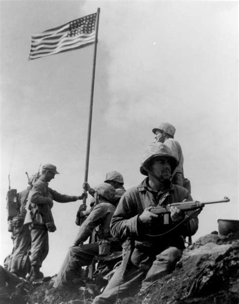 World War Ii Pictures In Details First Flag Raising On Iwo Jima