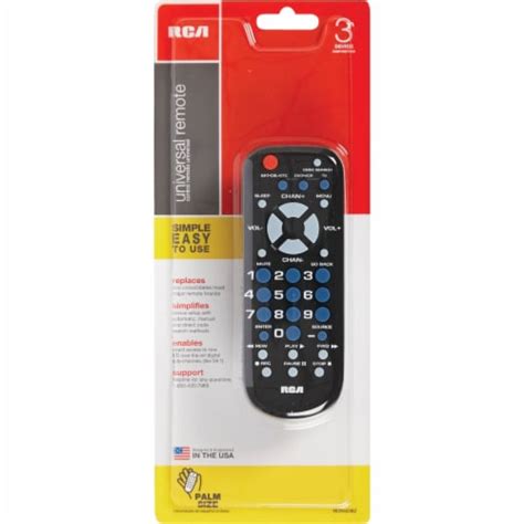 Rca 3 Device Universal Black Remote Control Rcr503be 1 Fred Meyer