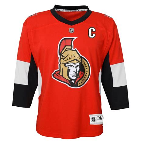 Ottawa Senators Erik Karlsson Nhl Child Replica 4 7 Home Hockey