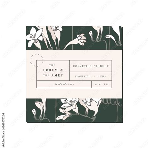 Vector patten for cosmetics with label template design. Pattern or ...