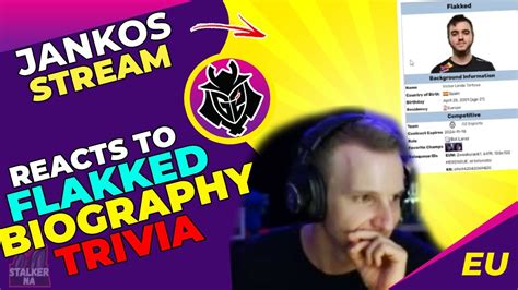 G Jankos Reacts To G Flakked Biography Trivia Youtube