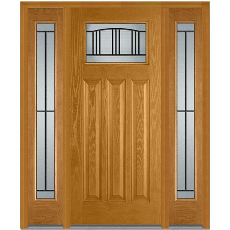 National Door Company Za L Fiberglass Oak Left Hand Prehung In