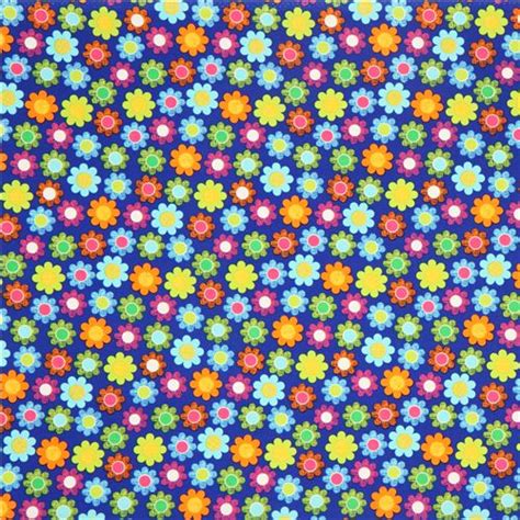 Blue Cute Flower Fabric By Michael Miller Usa Fabric By Michael Miller