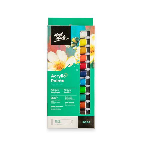 Mont Marte Acrylic Paints Signature Set 12pc X 12ml ArtWhale PH