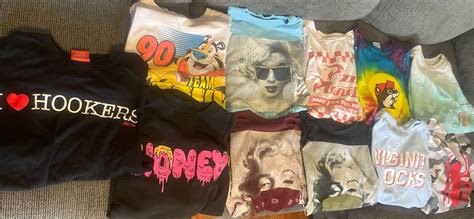 Lot Of 11 T Shirts Modern Y2k Teen Graphic Print Tees Reseller Bundle