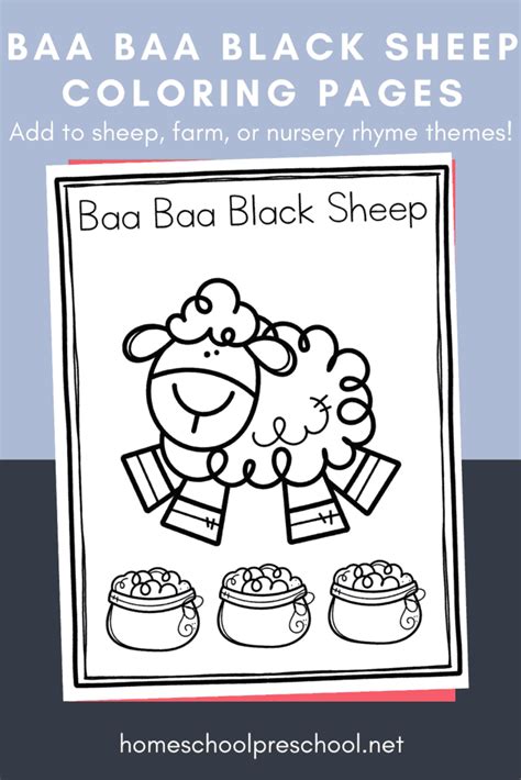 Free Printable Baa Baa Black Sheep Coloring Pages