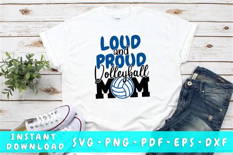 Loud And Proud Volleyball Mom Svg Graphic By Dinodesigns · Creative Fabrica