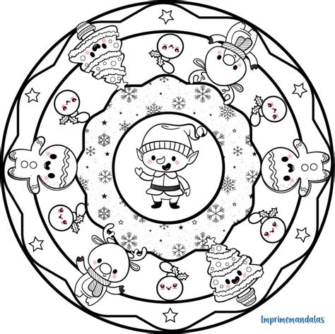 Mandala Navidad 07 Mandalas de navidad Mandalas navideñas Mandalas