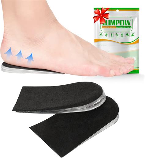 Amazon JUMPOW Heel Lifts Shoe Lifts 2 Pack 3 Layers Heel Pad