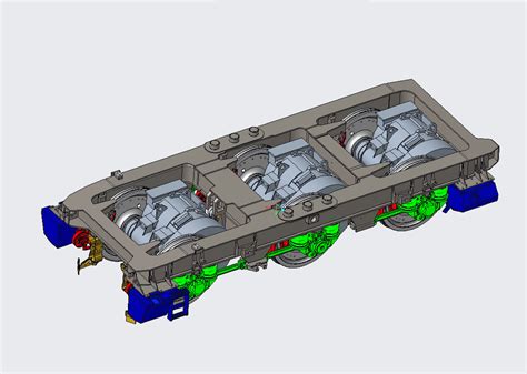 Hxd3电力机车转向架模型三维stp带截图step 模型图纸下载 懒石网