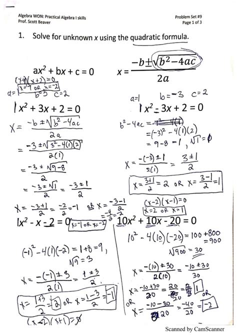 Free Algebra Worksheet With Answers Download Free Algebra Worksheet