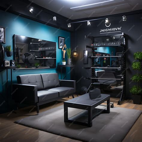 Premium Photo | Home Gym Backdrop Mirrored Wall Background Workout