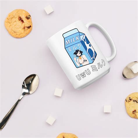 Uwu Milk Mug Japanese Anime Hentai Cow Girl Moo Milk Carton Etsy