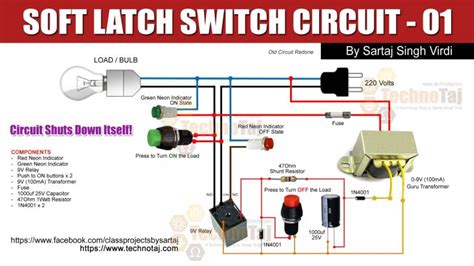 Latch Switch Circuits Simple To Make As Electronic School Projects