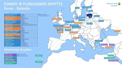 Kur iš Lietuvos bus galima nuskristi balandį Žadama beveik 40 maršrutų