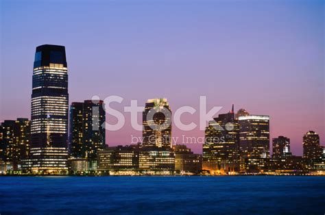 Jersey City Skyline At Night Stock Photo | Royalty-Free | FreeImages