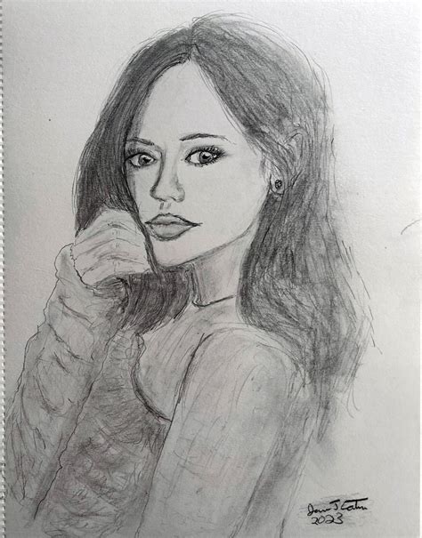 Jenna Ortega Drawing Print Etsy