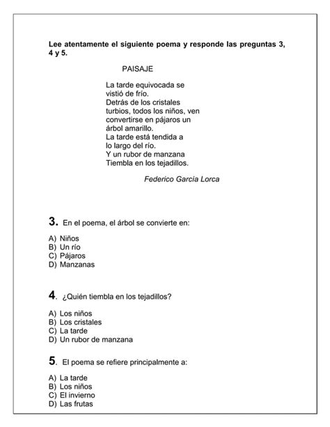 Prueba Ensayo Simce A O B Sico Lenguaje Y Comunicaci N N Pdf