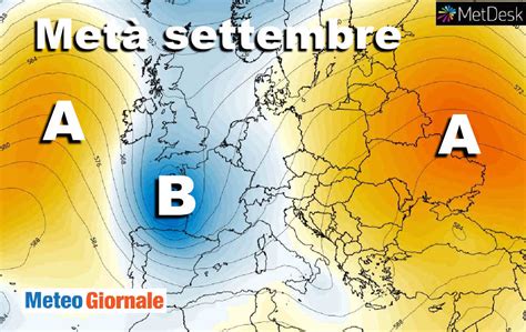 Intrusione aria fredda con cambiamento meteo a metà Settembre METEO