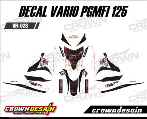 Jual Sticker Decal Full Body Honda Vario PGM FI 125 VFI028 GUNDAM RED