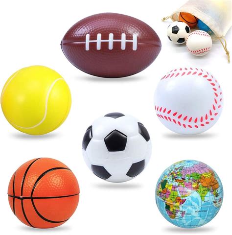 Swirlcolor Sponge Balls Squeeze Foam Football Basketball Tennis