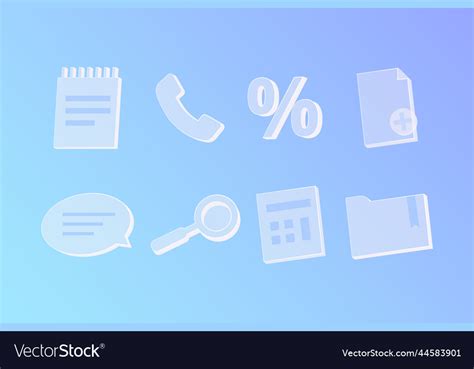 Gradient Glassmorphism Elements Royalty Free Vector Image