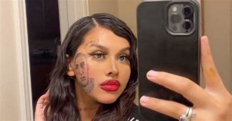 Woman Gets Partners Face Tattooed On Her Cheek After Being Cheated On Mirror Online