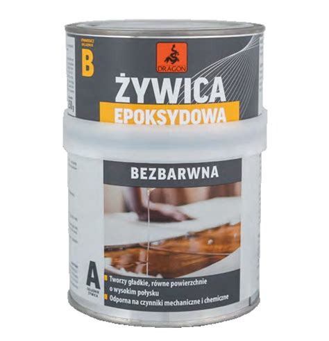 ŻYWICA EPOKSYDOWA BEZBARWNA 500G 250G DRAGON DZYE750 12902316557