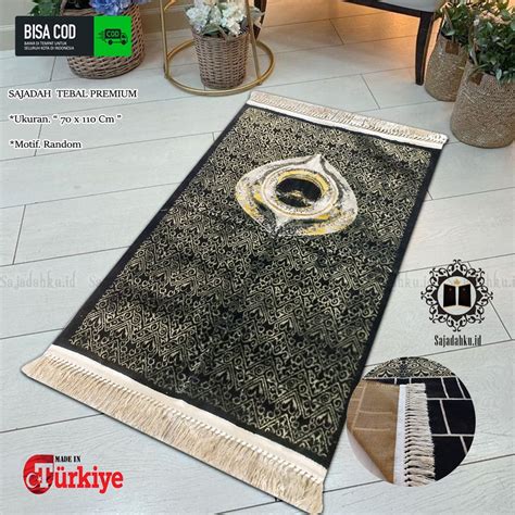 Jual Sajadah Turki Original Kiswah Karpet Sejadah Turki Hitam Bulu