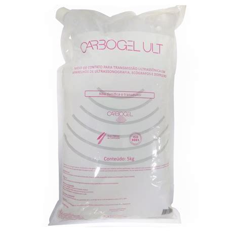 Gel Para Ultrassom E Ecg Bolsa Kg Carbogel Kg Transparente