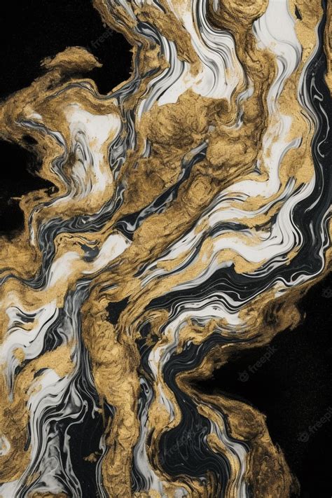 Fondo De Pantalla De Mármol Dorado Y Negro Que Es Perfecto Para Los