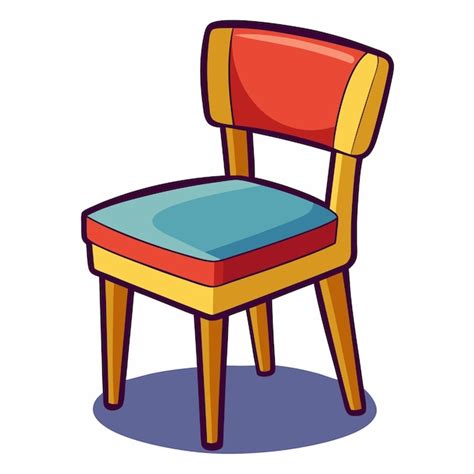 Premium Vector | Chair clipart cartoon style illustration