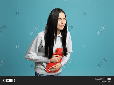 Woman Using Hot Water Image Photo Free Trial Bigstock