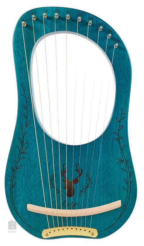 CEGA Lyre Harp 10 Strings Blue Lyra Kytary Cz