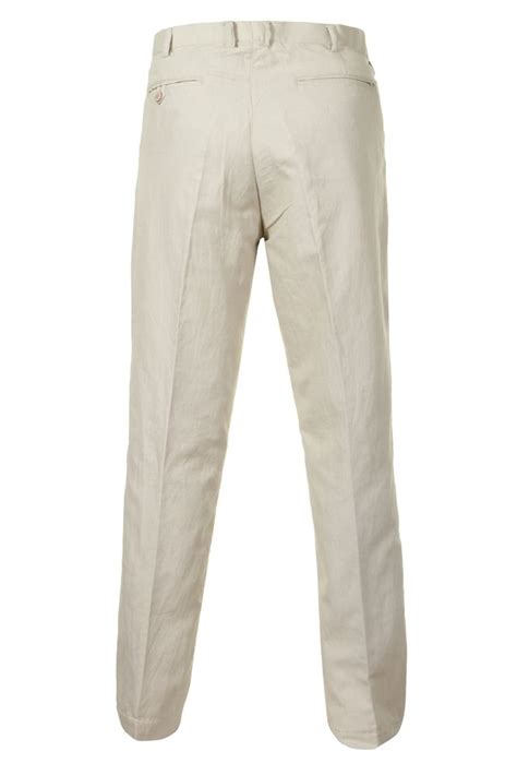 Mens Linen Trousers Beige Linen Clothing Alexanders Of London