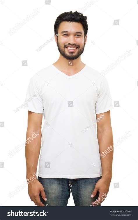 Asian Handsome Man Mustache Smiling Laughing Stock Photo 622859390