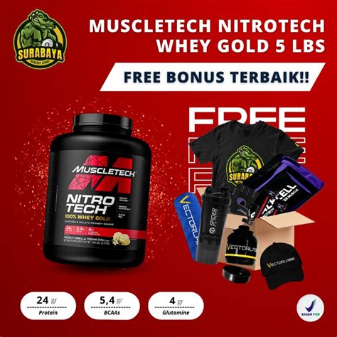 Jual Muscletech Nitrotech Whey Gold 5 Lbs BPOM Nitro Tech 100 Whey