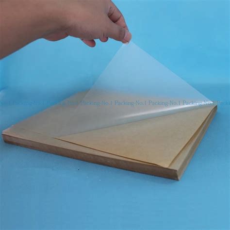 100 sheets A4 Self adhesive blank clear plastic PVC label sticker transparent PVC lamination ...