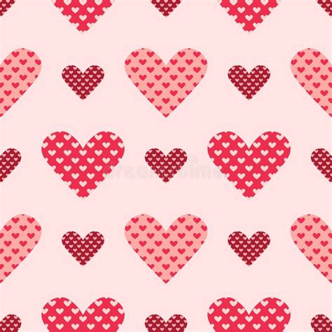 Light and Dark Pink Seamless Heart Vector Pattern Stock Vector ...