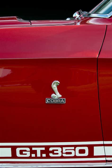 1968 Shelby Gt350 Side Emblem Photograph By Jill Reger