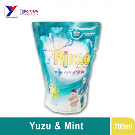 Jual Rinso Detergen Cair Anti Noda Active Fresh Yuzu Mint 700ml