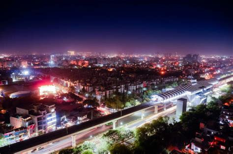 80 Cityscape View Of Noida Delhi At Night Stock Photos Pictures