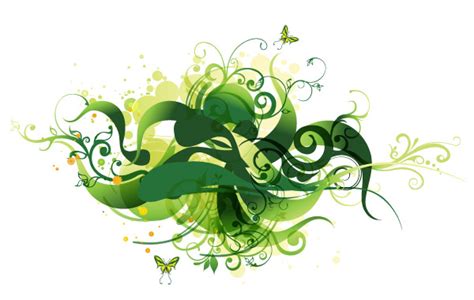 Green Swirl Floral Vector Illustration clip arts, free clipart - ClipartLogo.com