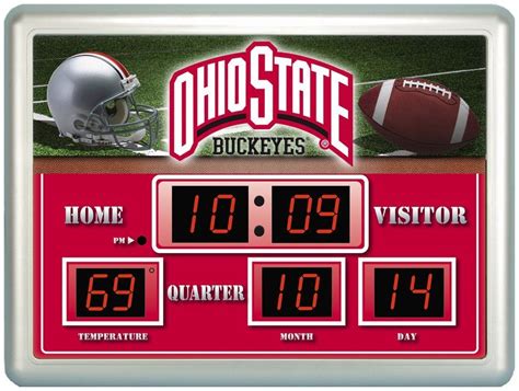 Ohio St Buckeyes Football Scoreboard Logo Wall Clock Buckeyes Football, Ohio State Football ...