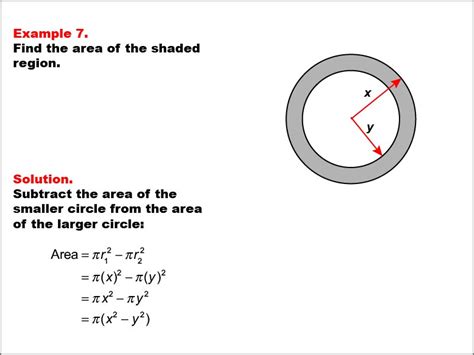 Math Example Area And Perimeter Circular Area And Circumference Example 7 Media4math